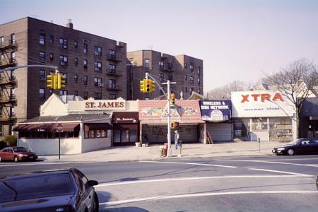 The southwest corner of Metropolitan Avenue and 118th Street in Kew Gardens, NY just prior to the beginning of construction.