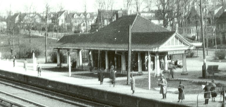 The Long Island Rail Road Station and environs c. 1925 in Kew Gardens, NY, 1948.