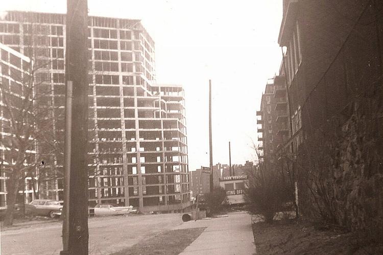 83rd Avenue looking east from Kew Gardens Road in Kew Gardens, NY [1961]