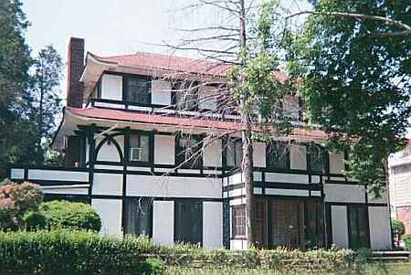 An Anglo-Japanese style house on Beverly Road at Brevoort Street, Kew Gardens, NY.