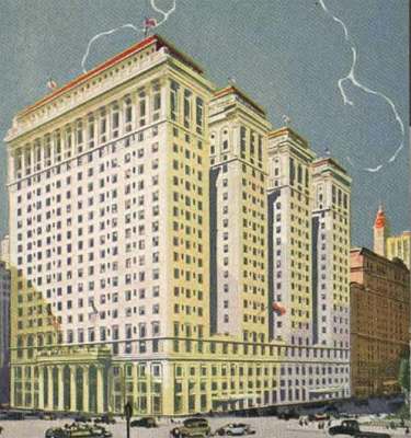 The Pennsylvania Hotel on Seventh Avenue across the street from Penn Station in Manhattan