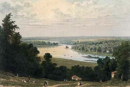 Richmond Hill outside of London, England c. 1828.
