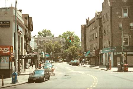 Looking south on Lefferts Boulevard from Grenfell Street, Kew Gardens, NY.