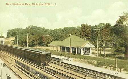 The Long Island Railroad Station at Kew, North Richmond Hill, NY soon to be renamed Kew Gardens, NY.