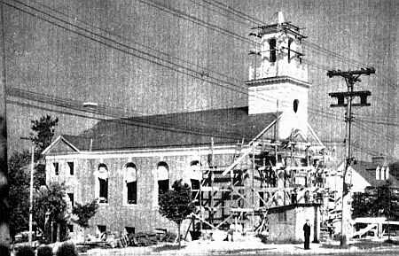 The The First Church of Kew Gardens, NY under construction.
