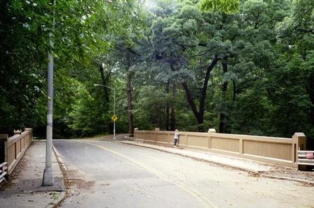 The Bridge over the Railroad Tracks in Forest Park, Kew Gardens, NY.