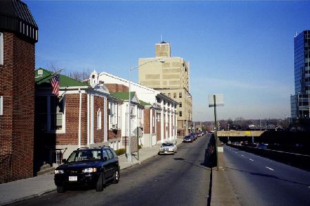 The Kew Forest School on Union Turnpike west of Queens Boulevard, Forest Hills, NY, 2002.