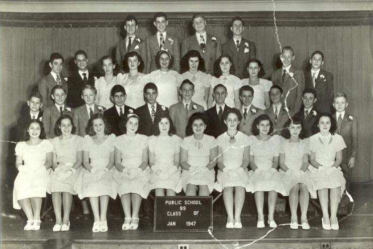 P.S. 99 Graduating Class (January 1947).