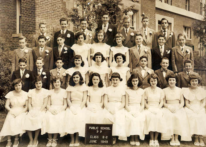 P.S. 99 Graduating  Class (June 1949).