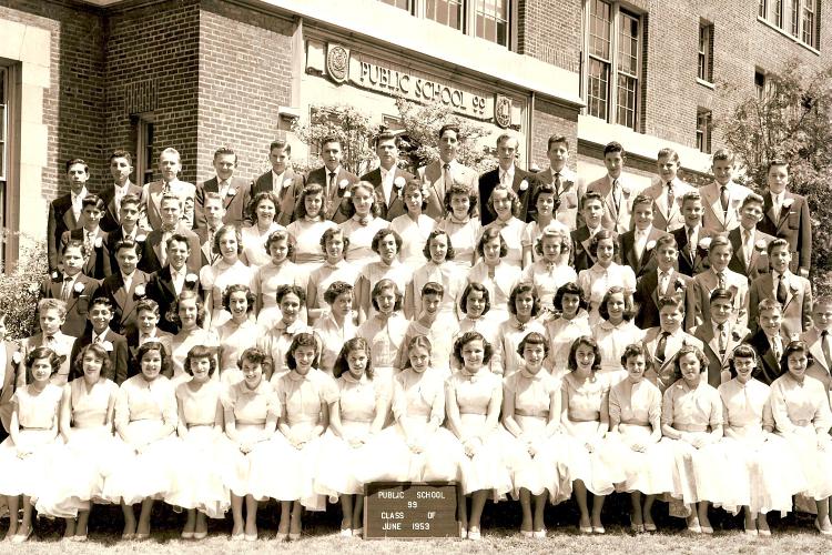 P.S. 99 Graduating Class (1953).