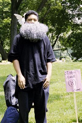 Rev. Stephen Merritt as portrayed by a student from the Immaculate Conception School of Jamaica Estates, NY.