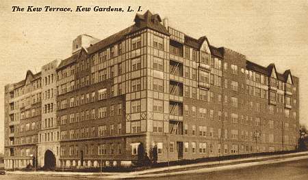 The Kew Terrace Apartments, Union Turnpike at Park Lane, Kew Gardens, NY, c. c. 1940.