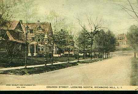 Looking north on Church (118th) Street to Metropolitan Avenue, North Richmond Hill.