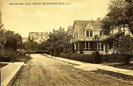 Looking north on Richmond Hill Drive (117th Street) from Division (84th) Avenue, North Richmond Hill, NY.